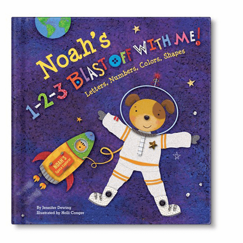 1-2-3 Blast Off With Me Personalized Board Book - Hardcover