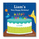 Baby's First Birthday Personalized Board Book - Blue - Hardcover