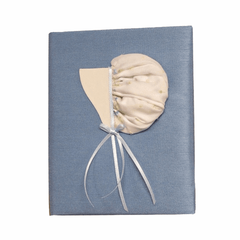 Boy Embroidered Batiste Personalized Baby Photo Album - Small