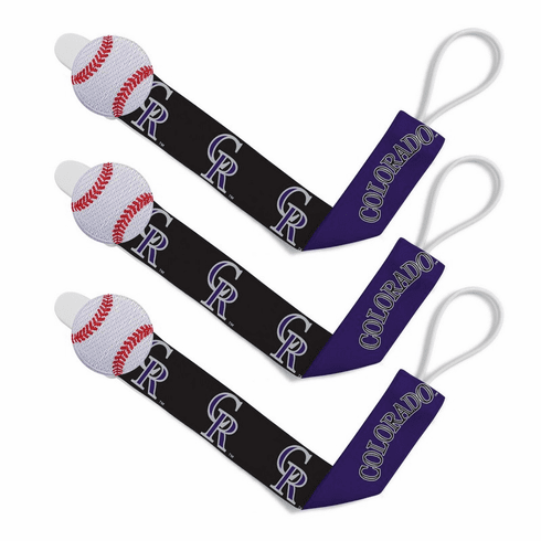 Colorado Rockies MLB Pacifier Clip 3-Pack