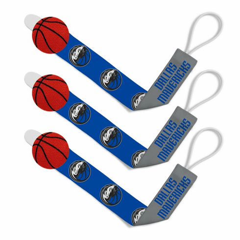 Dallas Mavericks NBA Pacifier Clip 3-Pack