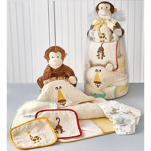 Jungle Friends Baby-Cakes Diaper Cake Tower