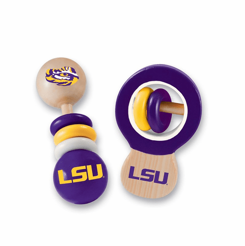 LSU Tigers NCAA Wood Rattle 2-Pack