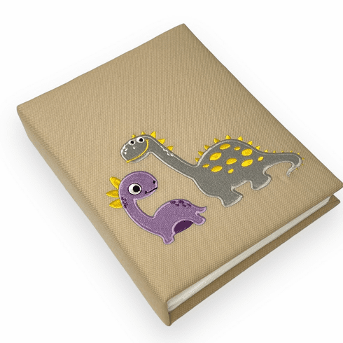 Personalized Baby Dinosaurs on Pima Cotton Medium Hardbound Album