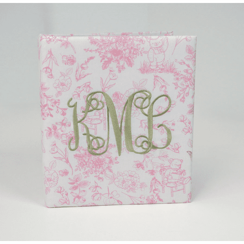Personalized Baby Memory Book - Beary Blossoms Toile