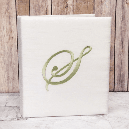 Personalized Baby Memory Book in  Baby Shantung