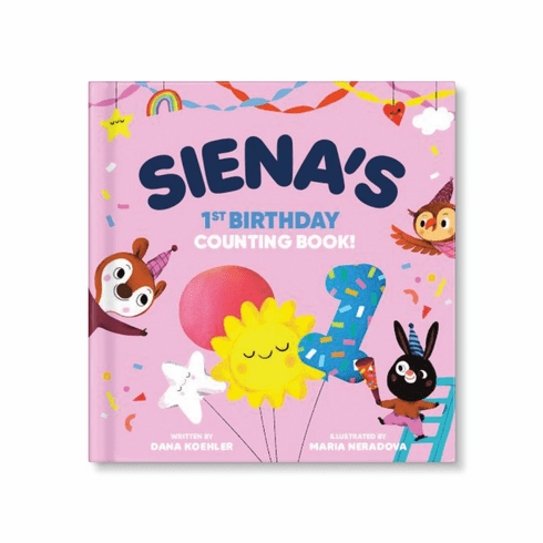 Personalized Baby's First Birthday Counting Board Book