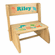 Personalized Childs Wood Flip Stool - Sea Life