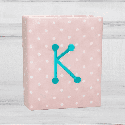 Personalized Darling Dots Medium Hardbound Photo Album in Cotton