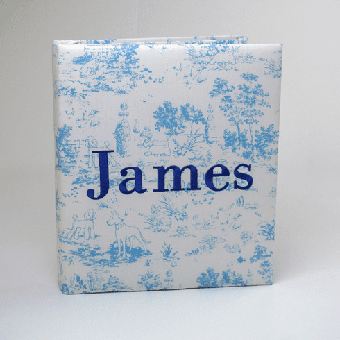 Personalized Heirloom Baby Memory Book - Hounds Toile