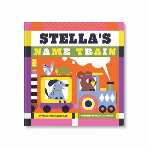 Personalized My Name Train  Board Book