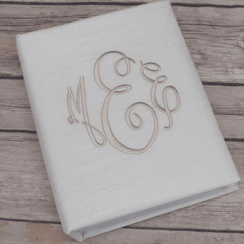 Personalized Small Hardbound Photo Album in Baby Shantung