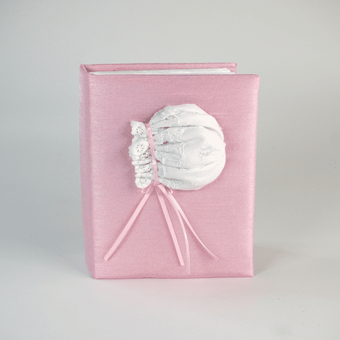 Personalized Small Hardbound Photo Album In Swiss Batiste on Shantung