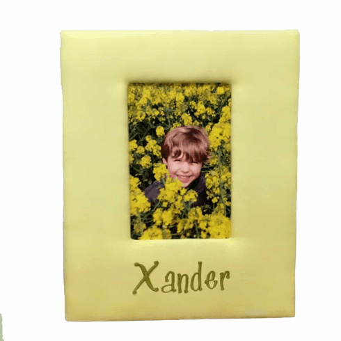 Silk Shantung Personalized Baby Picture Frame