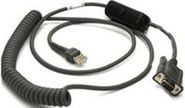 Zebra CBA-R31-C09ZAR RS232 NCR 7448 Cable, 7 ft., Coiled, Rohs. 