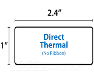 CognitiveTPG 03-02-1764 Direct Thermal Label, 2.4 x 1.0 in., Gap-Cut, Perfed, Removable Adhesive,1685 LPR, 12 RPC, C Series, Advantage DLX, LX, Del Sol LX, EZ-LP printers