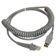 Datalogic 90A051922 USB Keyboard Emulation Coiled Cable, Type A.   CAB-412.   (Optional POT or though external power supply, Coiled, Lenght: 9.8 feet).   For use with Datalogic Gryphon D120,  D220,  D432, QuickScan Mobile QM2130 