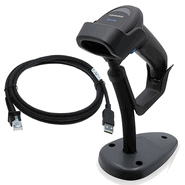 Datalogic QD2590-BKK1S QuickScan QD2590 USB Kit, 2D Mpixel Imager, USB/RS-232/Wedge Multi-Interface.  Kit includes QD2500 Scanner and USB Cable P/N 90A052258 (Straight, 6.5 ft.) and a  Flex Stand with AutoSense (P/N STD-AUTFLX-QD25-BK)    Color: Black   <font color=#40ff00><i><b>SALE!</font color></i></b>