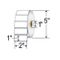 Honeywell Datamax O'Neil 451967 Kimdura Kim-SynTM - Thermal Transfer Label.  2.00 in. x 1.00 in.   1" ID Core, 4" OD Roll,  1125 labels/roll, 16 rolls/case, 5 cases/order, 90,000 labels/total.   