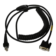 Honeywell CBL-120-300-C00 RS232 Cable: (+/-12V signals), Black, DB9 Female, 3m (9.8'), coiled, 5V external power with option for host power on pin 9.  