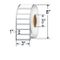 Honeywell  Datamax O'Neil 423076  FanTastock 2TM - White Polyester, Label, THERMAL TRANSFER, 3" X 1",   3" CORE, 8" OD, NOT PERFORATED, STATIONARY - M/I/H CLASS COMPATIBLE, 5300 LABELS PER ROLL, 1 ROLLS PER CASE, PRICED PER CASE
