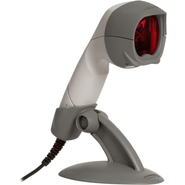Honeywell MK3780-71A38 Fusion Hand-Held Omnidirectional Laser Scanner USB Kit: light gray scanner (MS3780-38-7), stand (46-00225-3), coiled low speed USB direct cable (53-53235-N-3) and documentation