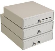 MMF 226-13413C012-E5 VAL-u Line 13W x 16"D Manual Cash Drawer, Push Button Lock & 1 Media Slot with Open/Close Detect.  Color: Cool White