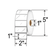 SATO SR10LT-51155 2 x 1 in., 1-ID 5-OD, Perfed out, 2850/RL 4RL/CTN 11400/CTN, SF100 Polypropylene Thermal Transfer Labels (Priced Per Case).
