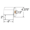 SATO SR15LT-51167 4 x 2 in., Polypropylene Labels, 1.5 in. Core, 4.375 in. OD, PERFED, WO, 850 LPR, 4 RPC, 3400 LPC, Free Ground Shipping