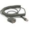 Zebra  CBA-R03-C12PAR RS232 Cable (12 ft., STD DB9F, TxD on Pin 2, Coiled) - Replaces CBA-R06-C20PAR