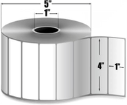 Zebra 10010045 Z-Select 4000D Direct Thermal Paper Labels (4.00 Inch x 1.00 Inch, 5 Inch OD, 2340 Labels/Roll, 6 Rolls/Case). For use with the following Zebra printers: G-Series, 2824 Plus, LP/TLP 2824 Series, LP/TLP 2844 Series, TLP 3842, TLP 3844-Z, H 2824