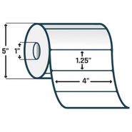 Zebra 800264-125 Z-Select 4000D Paper Labels (4.00 Inch x 1.25 Inch, 2100 Labels Per Roll, 5"OD, 12 Rolls per Case) .  For use with the following Zebra printers: G-Series, 2824 Plus, LP/TLP 2824 Series, LP/TLP 2844 Series, TLP 3842, TLP 3844-Z, H 2824