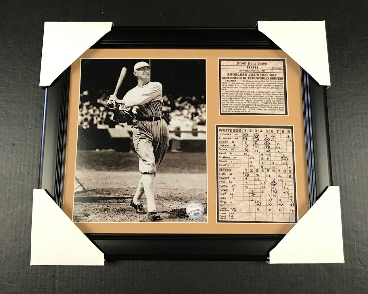 11x14 Framed & Matted Shoeless Joe Jackson 1919 World Series 8X10 PHOTO