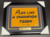 11x14 Lou Holtz Notre Dame Play Like A Champion Autographed Framed Photo PSA 11x14 Lou Holtz Notre Dame Play Like A Champion Autographed Framed Photo PSA