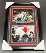 BOB BOBBY KNIGHT AUOTGRAPHED 8x10 FRAMED PHOTO PSA COA THROWING CHAIR