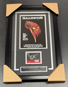HALLOWEEN JOHN CARPENTER A1 AUTOGRAPHED CUT FRAMED WITH 8X10 PHOTO Beckett BAS