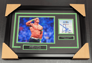 JOHN CENA SIGNED AUTOGRAPHED BOOK CUT FRAMED 8X10 PHOTO BAS Beckett Authentic