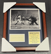 MICKEY MANTLE Autographed Cut Signature Facsimile Reprint Framed 8x10 Photo 