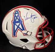 Warren Moon Houston Oilers Autographed Speed Full Size Helmet Beckett Bas