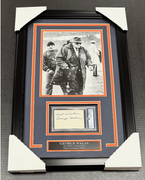 George Halas Chicago Bears AUTOGRAPHED INDEX CUT WITH FRAMED 8X10 PHOTO PSA COA
