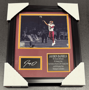 Jayden Daniels Rookie Record Commaders LASER ENGRAVED AUTOGRAPHED Facsimile Framed 8x10 Photo