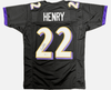 Derrick Henry Signed Autographed Ravens Style Custom Jersey Beckett BAS Black