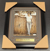 TIM MCGRAW AUTHENTIC SIGNED AUTOGRAPHED 8X10 FRAMED PHOTO JSA COA COUNTRY MUSIC