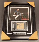 James Hetfield Signed Autographed Cut Framed w/ 8x10 Photo Metallica Beckett BAS