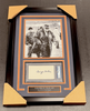 George Halas Chicago Bears AUTOGRAPHED INDEX CUT WITH FRAMED 8X10 PHOTO PSA SLAB