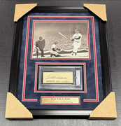 Ted Williams Boston Red Sox Autographed Authentic Psa 8 Slab Framed 8x10 Photo