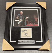 James Hetfield Signed Autographed Cut Framed w/ 8x10 Photo Metallica Authentic
