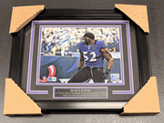RAY LEWIS AUTOGRAPHED BALTIMORE RAVENS AUTHENTIC FRAMED 8X10 PHOTO BECKETT BAS