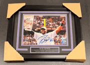 RAY LEWIS AUTOGRAPHED BALTIMORE RAVENS SUPER BOWL FRAMED 8X10 PHOTO BECKETT BAS AUTHENTIC