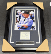 A1 Tom Landry Dallas Cowboys Autographed Signed Cut W 8x10 Framed Photo Jsa Coa